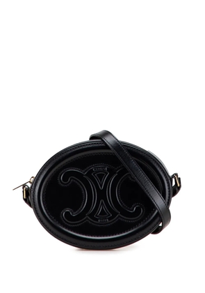 Celine Pre-Owned 2021 Small Calfskin Cuir Triomphe Oval crossbody bag - Black