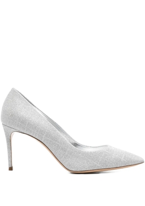Casadei 80mm Julia pointed-toe pumps - Silver
