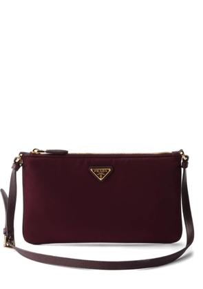 Prada small triangle-logo shoulder bag - Red