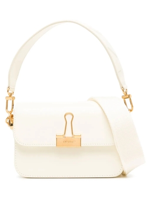 Off-White logo-plaque shoulder bag - Neutrals