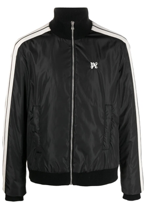 Palm Angels monogram-embroidered padded bomber jacket - Black