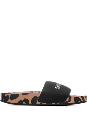 WACKO MARIA leopard-print sandals - Neutrals