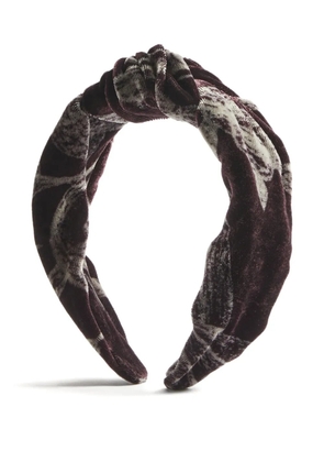 La DoubleJ knot-detail headband - Red