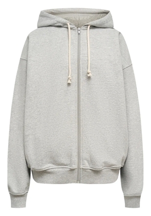 12 STOREEZ mélange-effect zip-up hoodie - Grey