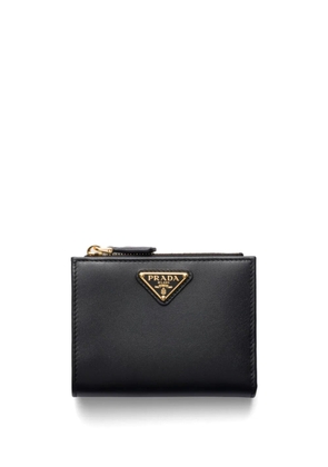 Prada triangle-logo leather wallet - Black
