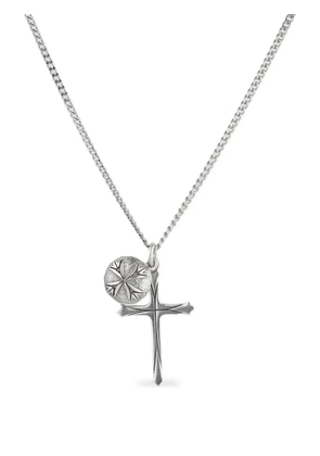 Emanuele Bicocchi Scudo cross logo necklace - Silver