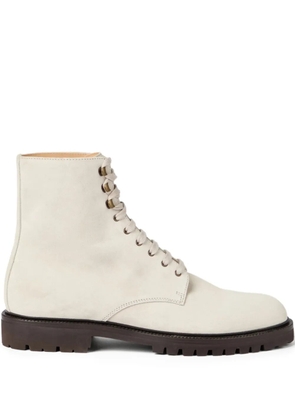 Brunello Cucinelli lace-up suede boots - Neutrals