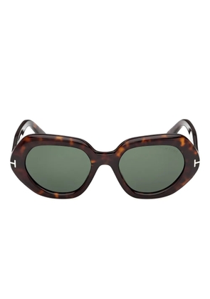 TOM FORD Eyewear geometric-frame sunglasses - Brown