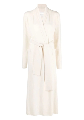 Jil Sander long cashmere cardigan - Neutrals
