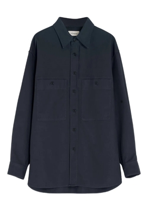 LEMAIRE patch-pocket twill overshirt - Blue