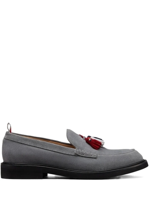 Thom Browne RWB-tassel suede loafers - Grey