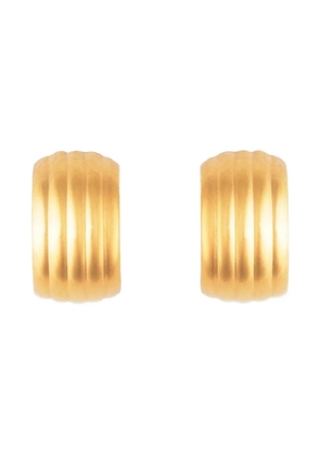 Susan Caplan Vintage 1980s ribbed demi-hoop earrings - Gold