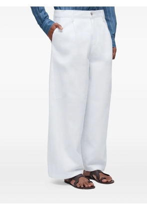 Osklen button-fastening wide-leg trousers - White