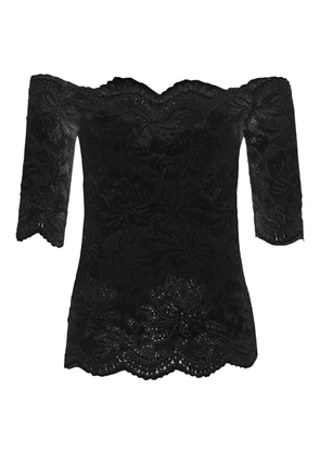 Rabanne lace off-shoulder top - Black