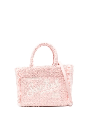 MC2 Saint Barth medium Collete tweed fringed embroidered tote bag - Pink