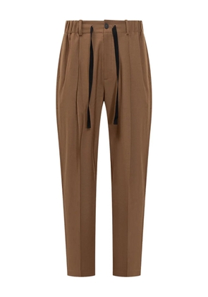 Studio Nicholson elasticated-drawcord trousers - Brown