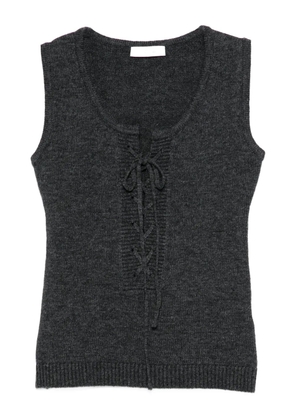 Low Classic lace-up top - Grey