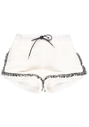 sacai high-waisted tweed shorts - White