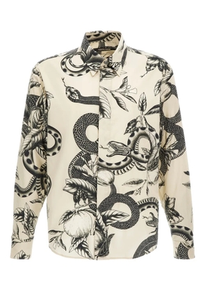 Roberto Cavalli snake-print shirt - White