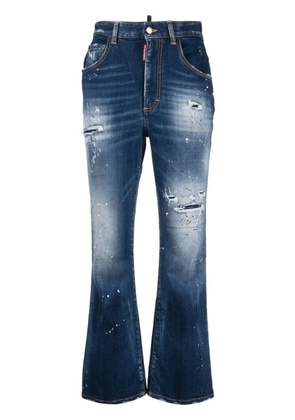 DSQUARED2 ripped-detail flared jeans - Blue