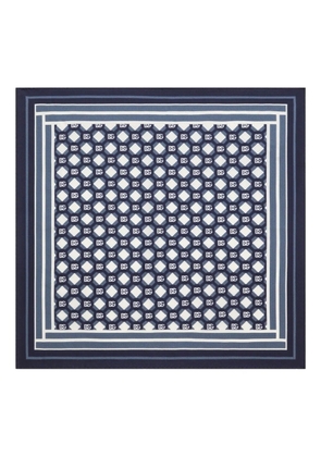 Dolce & Gabbana DG-monogram patterned scarf - Blue