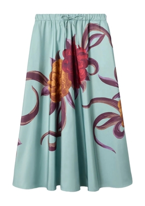 La DoubleJ floral-print skirt - Blue