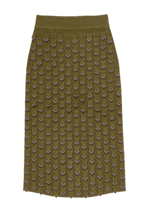 MALIPARMI textured patterned skirt - Green