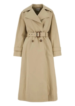 Alexander McQueen cocoon-sleeved belted trench coat - Neutrals