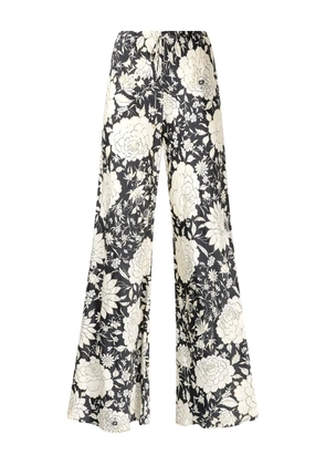 Roberto Cavalli floral-print trousers - Neutrals