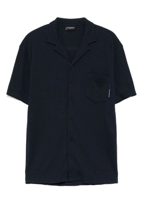 Emporio Armani waffle jersey loungewear jumper - Blue