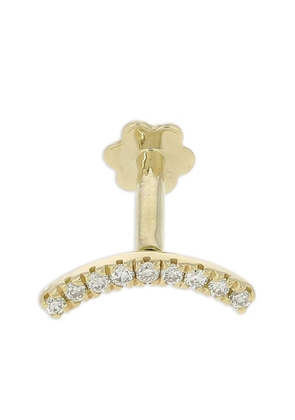 The Wild Jwls 14K yellow gold Moon diamond earring