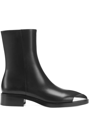POTAMY leather ankle boots - Black