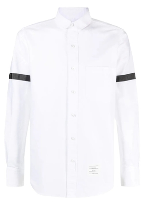 Thom Browne grosgrain-armband cotton shirt - White