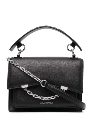 Karl Lagerfeld K/Seven Grainy leather shoulder bag - Black