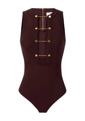 Elisabetta Franchi chain-detail bodysuit - Red