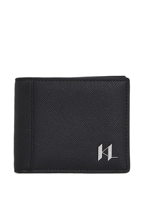 Karl Lagerfeld monogram leather wallet - Black