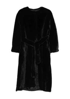 VALENTINI 1972 belted faux fur coat - Black