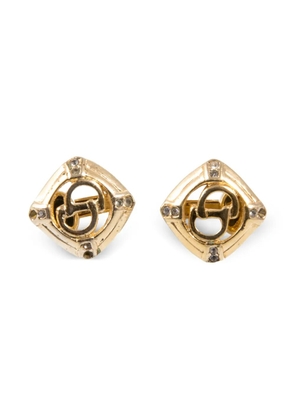 Christian Dior Pre-Owned 1990s logo clip-on earrings - Gold