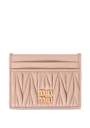 Miu Miu matelassé leather cardholder - Pink