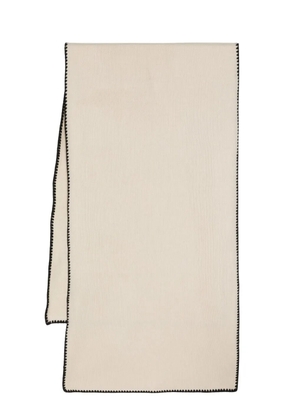 TOTEME embroidered cashmere scarf - White