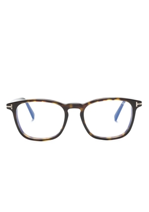 TOM FORD Eyewear tortoiseshell square-frame glasses - Brown