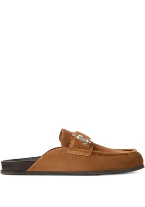 Jimmy Choo Milo suede slippers - Brown