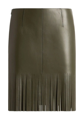 ETRO leather fringed mini skirt - Green