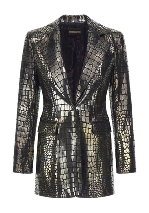 Roberto Cavalli crocodile effect blazer - Grey