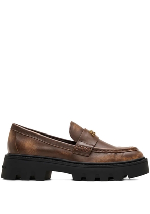 Marc Jacobs logo-plaque chunky loafers - Brown