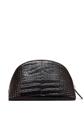 TOTEME crocodile-embossed clutch bag - Brown