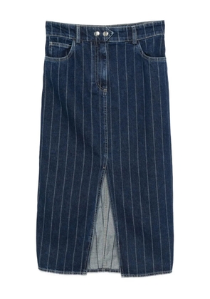 Ba&Sh pinstripe denim midi skirt - Blue