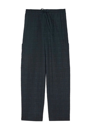Kenzo Weave cargo pocket patterned jogger trousers - Black