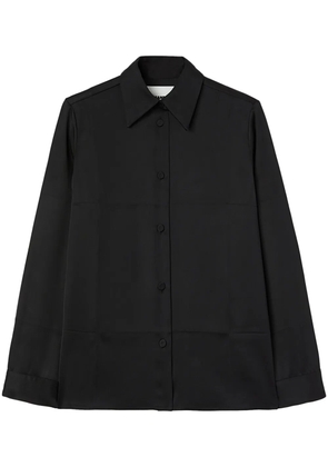 Jil Sander pointed-collar satin shirt - Black