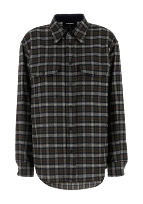 DSQUARED2 Canadian plaid-print landscape shirt - Green